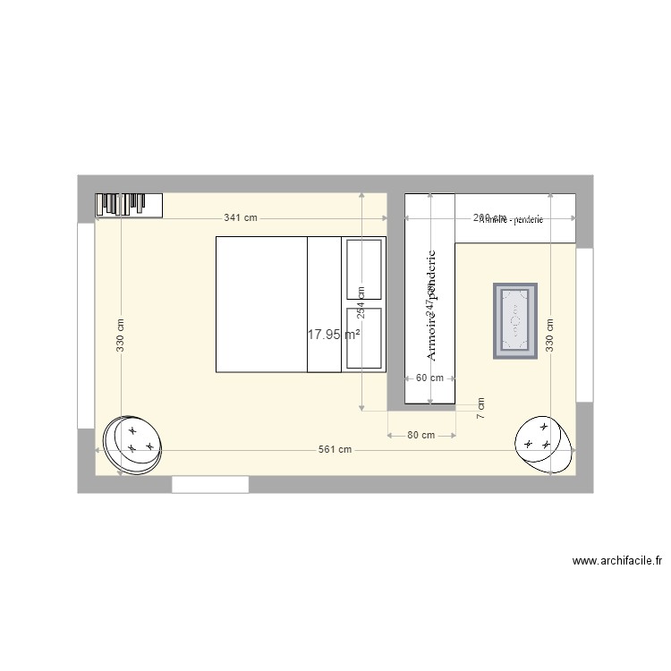 chambre dressing pascal. Plan de 0 pièce et 0 m2