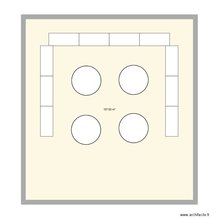 Mariage 3. Plan de 1 pièce et 108 m2