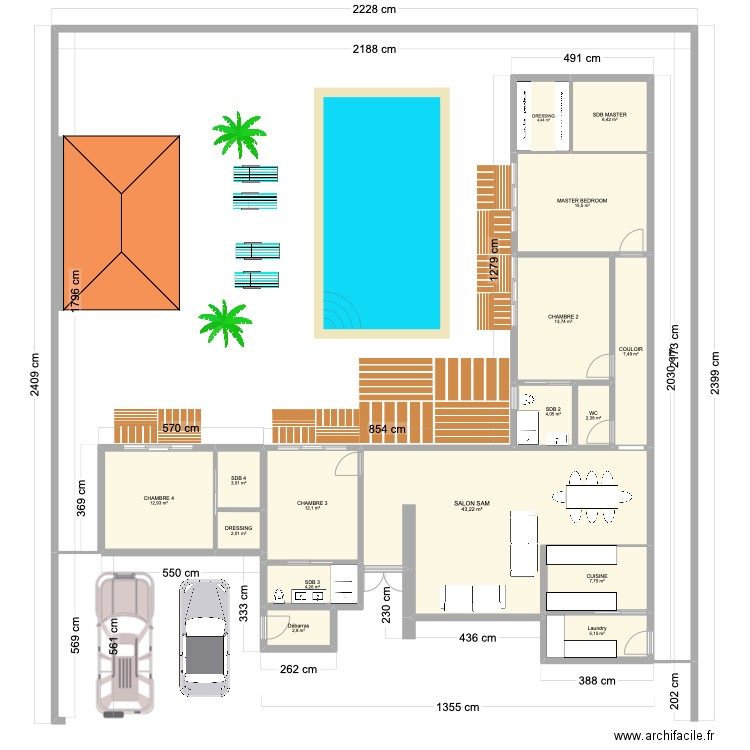 MOANA 4CH NEW MAHE . Plan de 16 pièces et 147 m2