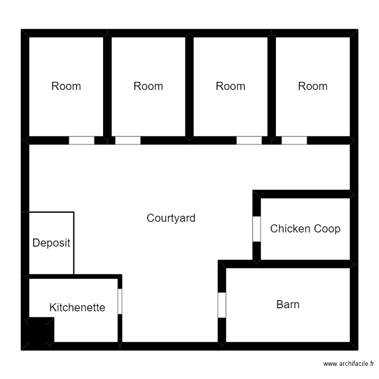 traditional house. Plan de 10 pièces et 144 m2