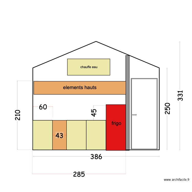 COUPE AB. Plan de 0 pièce et 0 m2