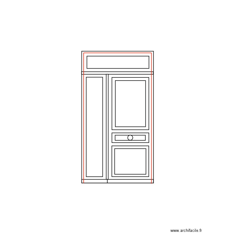 porte entrée seule tierce. Plan de 0 pièce et 0 m2