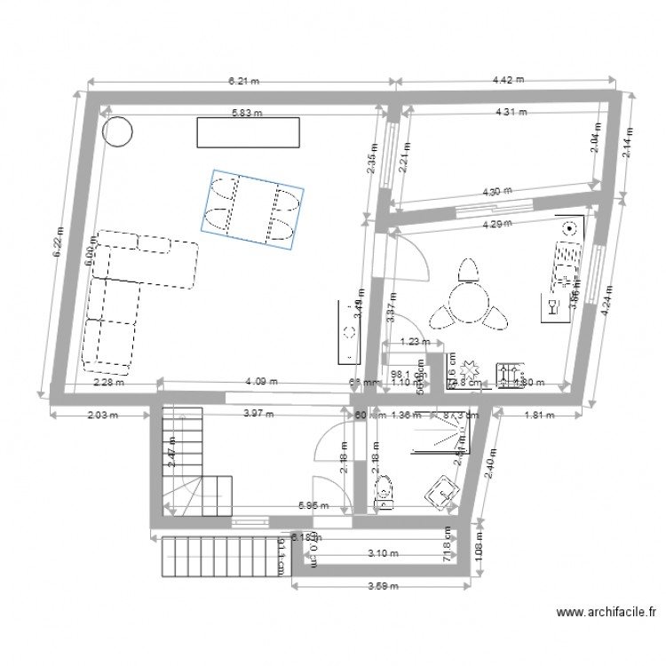 rdc st sandoux . Plan de 0 pièce et 0 m2