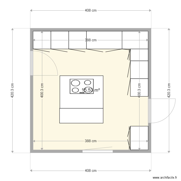 cuisine ilot 2. Plan de 0 pièce et 0 m2