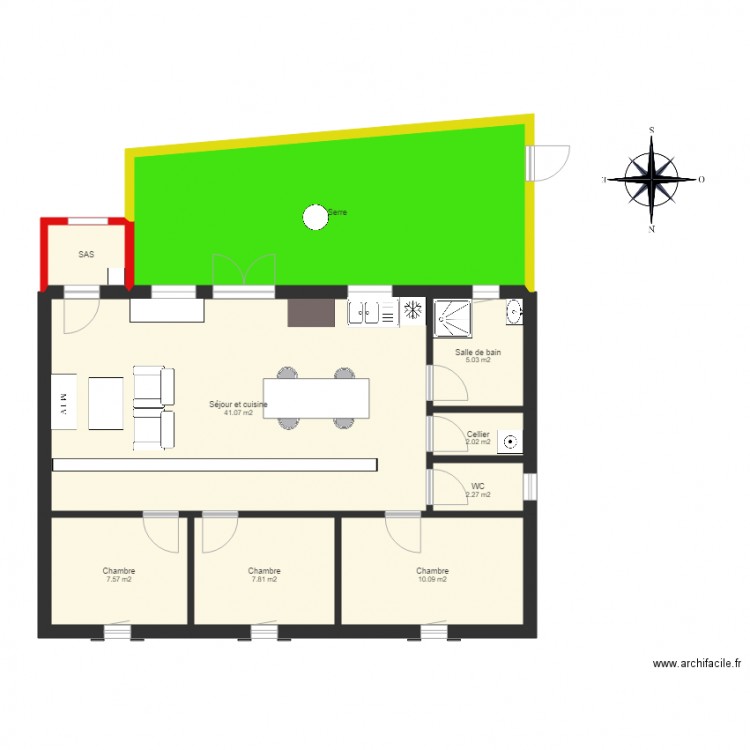 Projet. Plan de 0 pièce et 0 m2