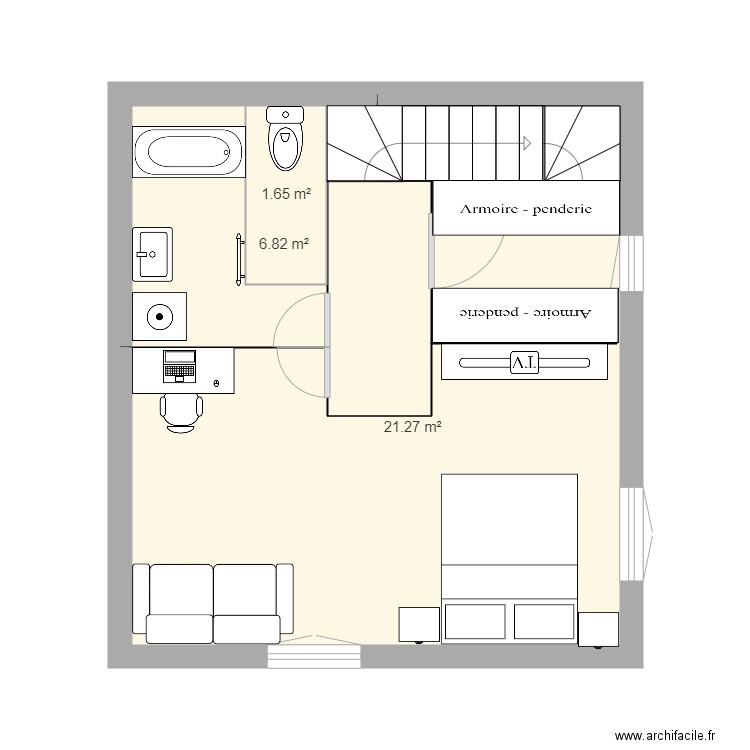 modification premier etage 2. Plan de 0 pièce et 0 m2