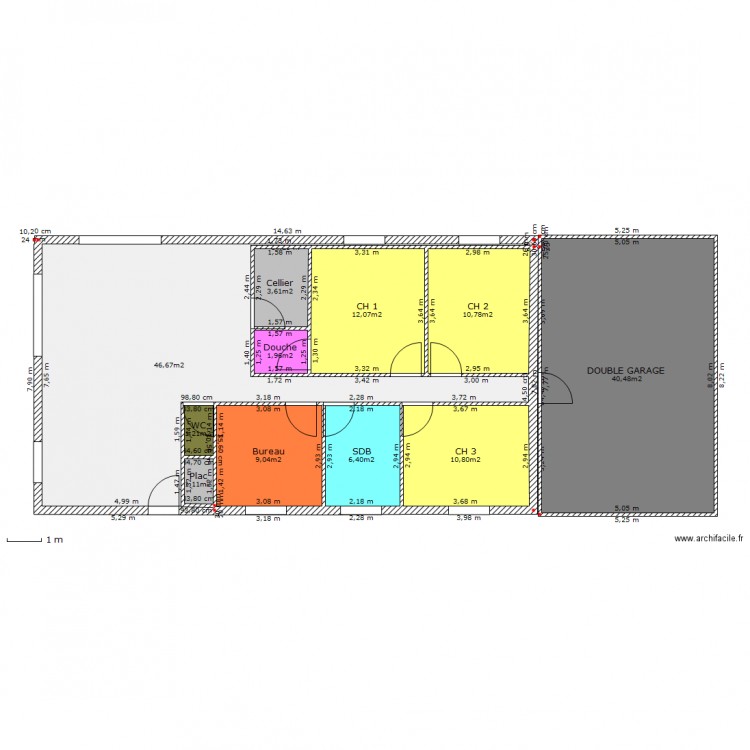 maison F bis. Plan de 0 pièce et 0 m2