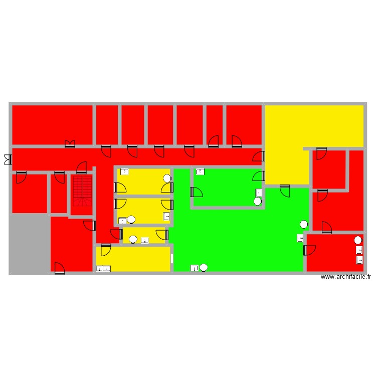 Cuisine centrale Libourne. Plan de 22 pièces et 476 m2