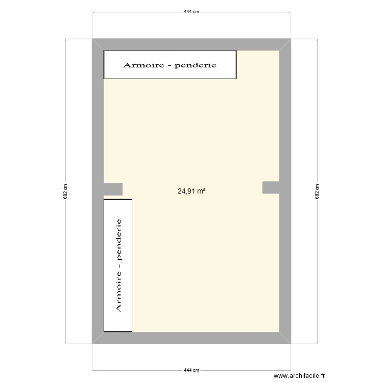 Garage. Plan de 1 pièce et 25 m2