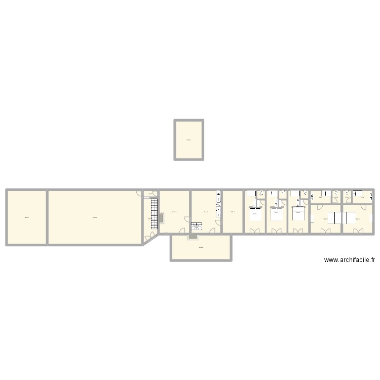 Plans Hotel B&A. Plan de 19 pièces et 434 m2