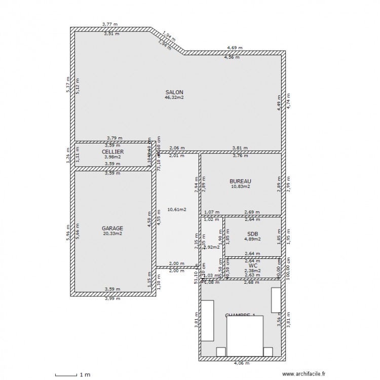 etage. Plan de 0 pièce et 0 m2