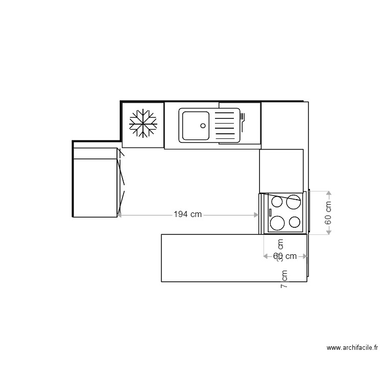 cuisine. Plan de 0 pièce et 0 m2