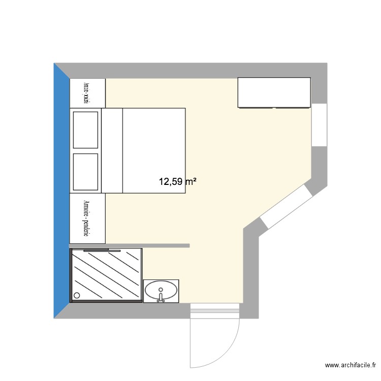 CHAMBRE H . Plan de 0 pièce et 0 m2