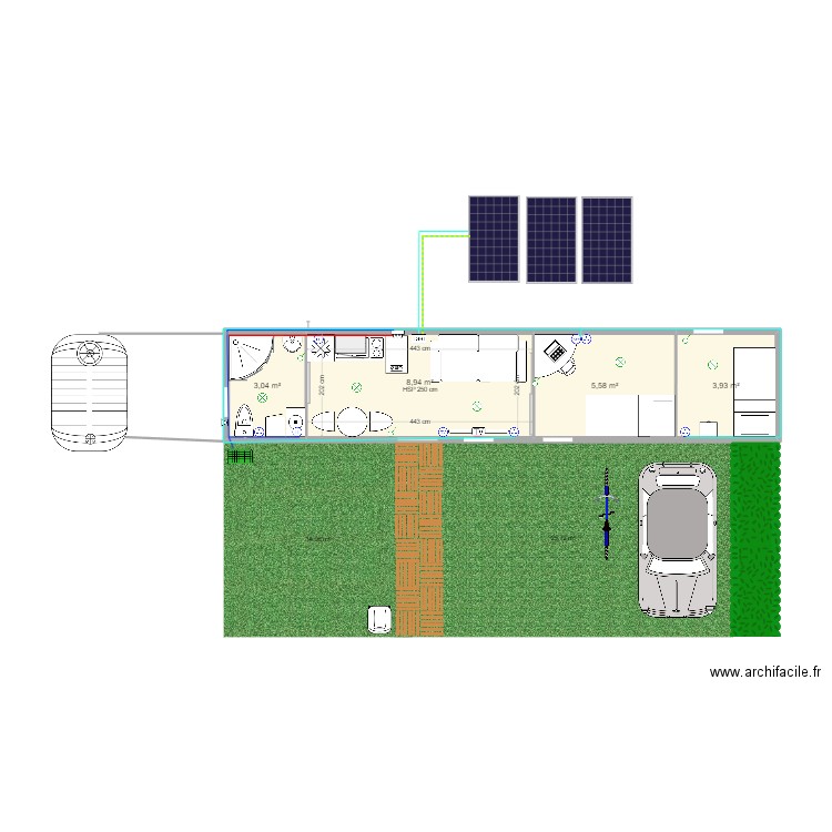 CONTAINER 22.14 M. Plan de 0 pièce et 0 m2