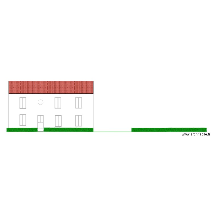 Façade ouest Mézy. Plan de 0 pièce et 0 m2