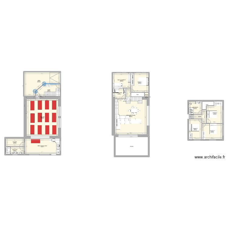 grange pierre. Plan de 22 pièces et 256 m2