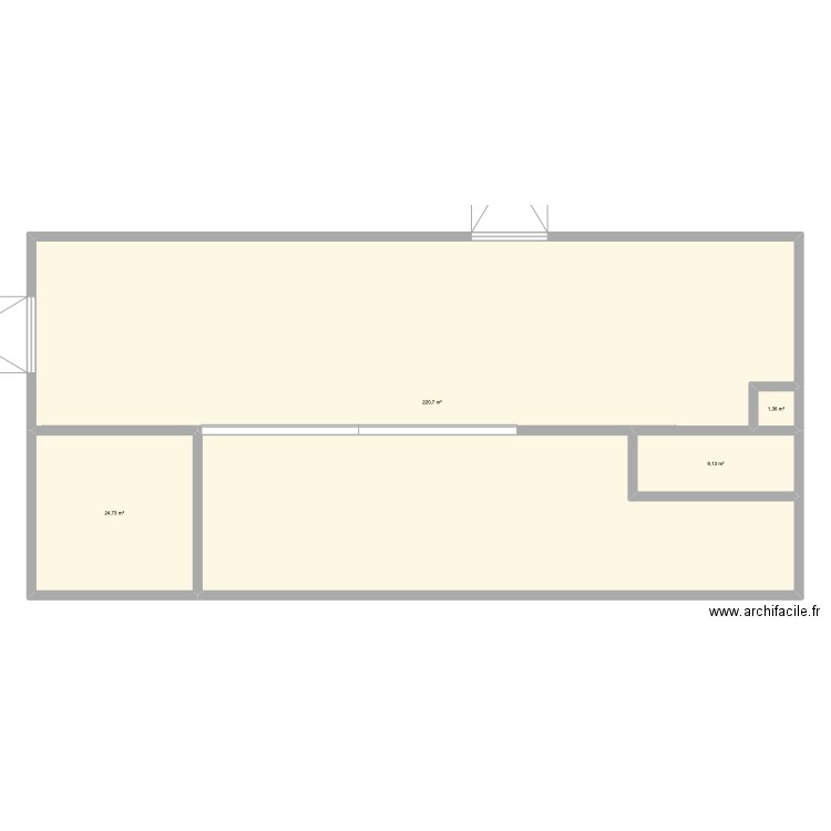 Hangar. Plan de 0 pièce et 0 m2