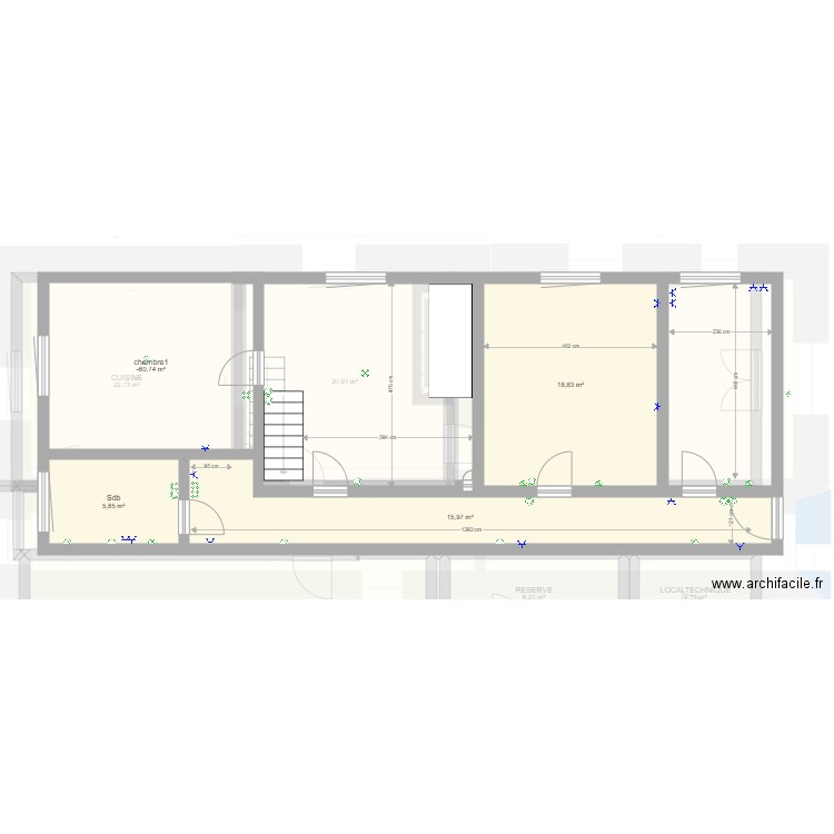 ELectEtage1. Plan de 15 pièces et 314 m2