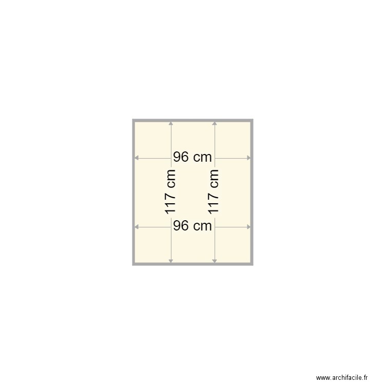 poulailler. Plan de 1 pièce et 1 m2