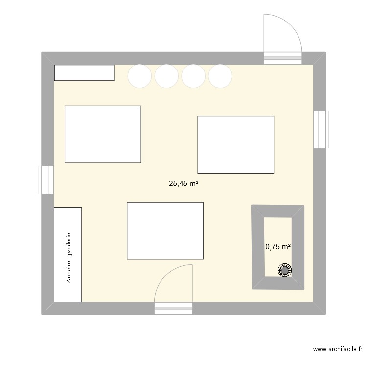 PLAN FRIPERIE. Plan de 2 pièces et 28 m2