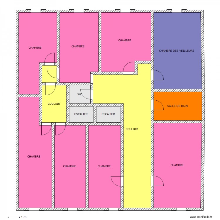 Plan des CAPUCINES (1er étage). Plan de 0 pièce et 0 m2