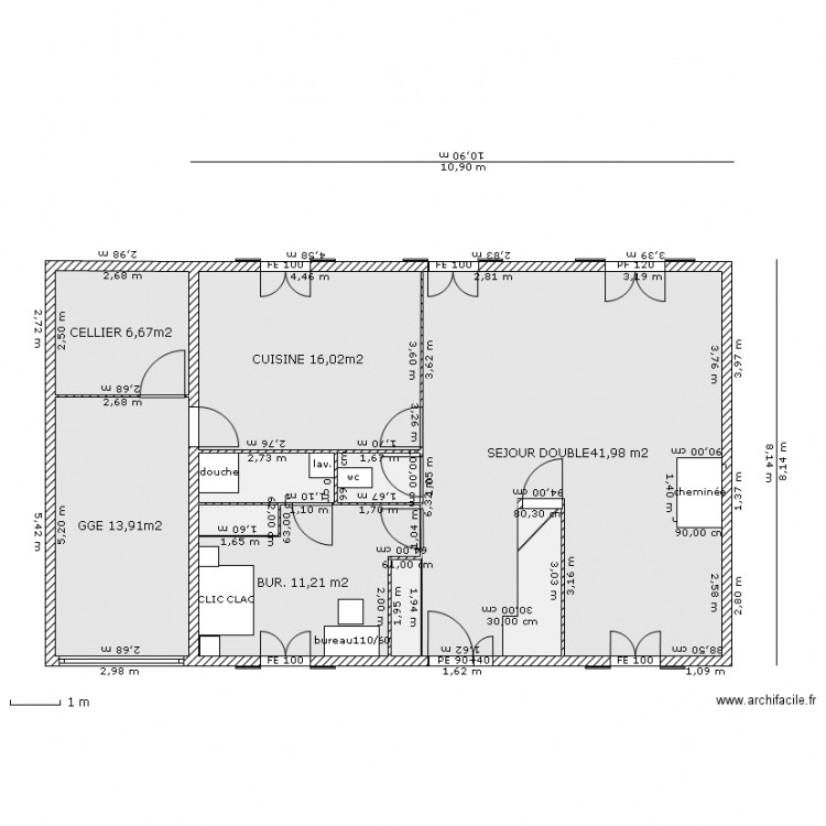 MAISON RDC. Plan de 0 pièce et 0 m2