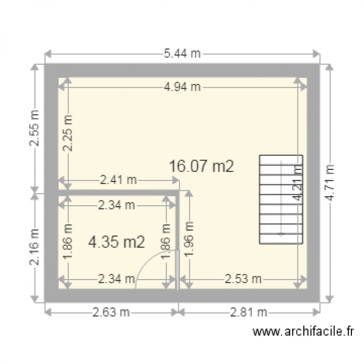 chambre. Plan de 0 pièce et 0 m2