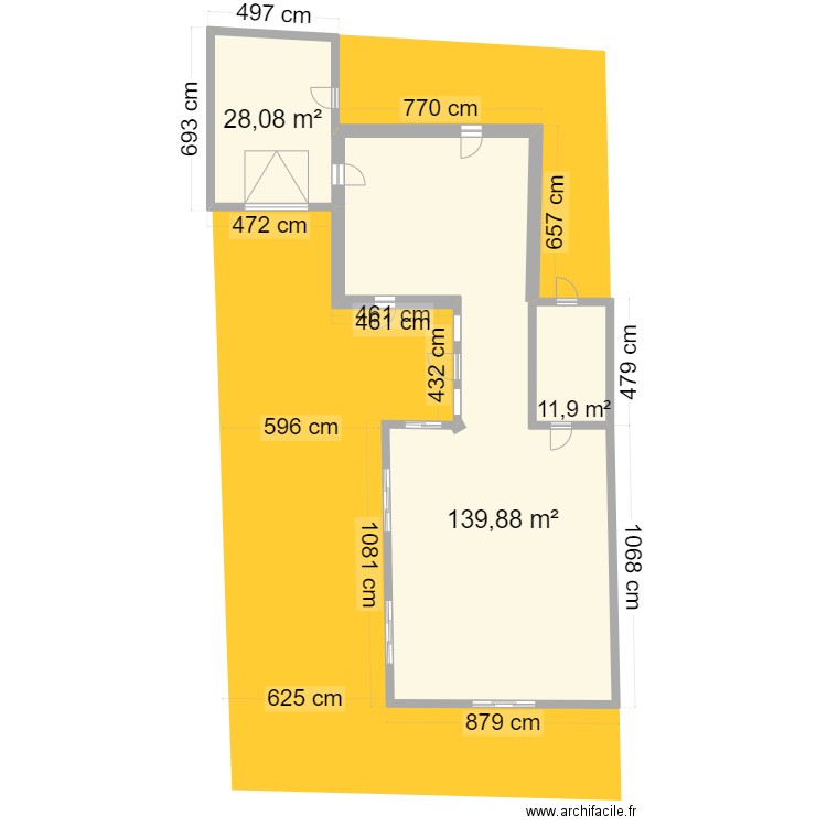 16 Joseph Lemoine. Plan de 6 pièces et 315 m2