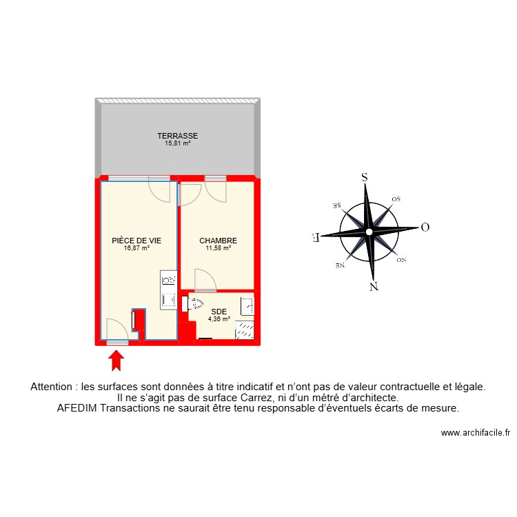 BI23890 -. Plan de 9 pièces et 64 m2