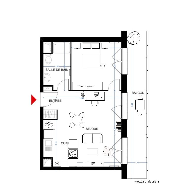 Appartement. Plan de 0 pièce et 0 m2