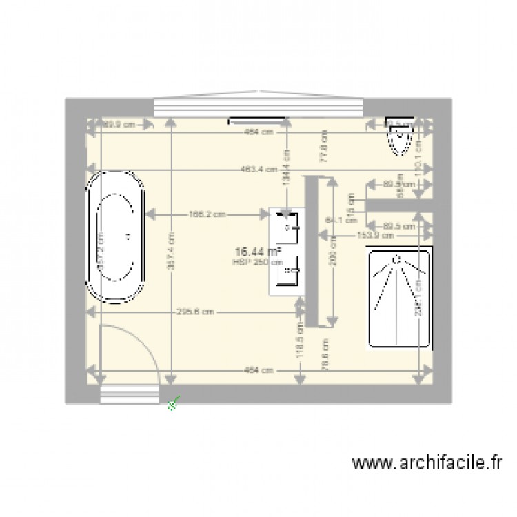 sdb. Plan de 0 pièce et 0 m2