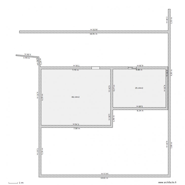 rajout de garage. Plan de 0 pièce et 0 m2