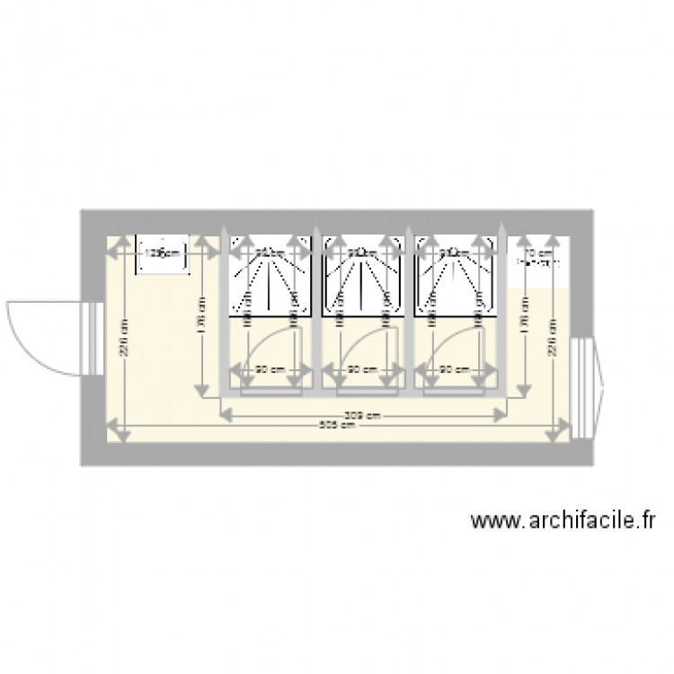 douche 2. Plan de 0 pièce et 0 m2