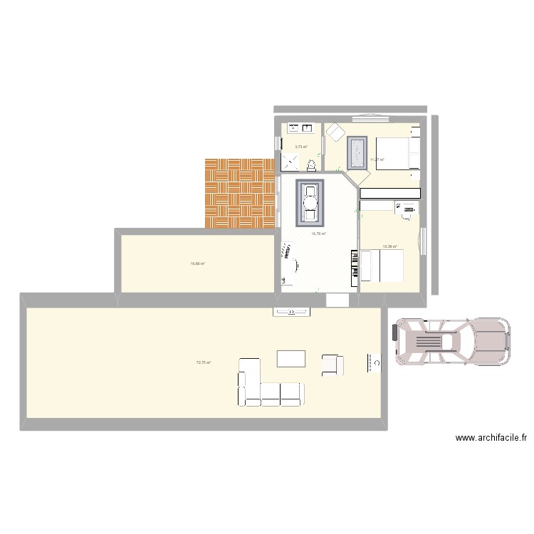 agrandissement. Plan de 0 pièce et 0 m2