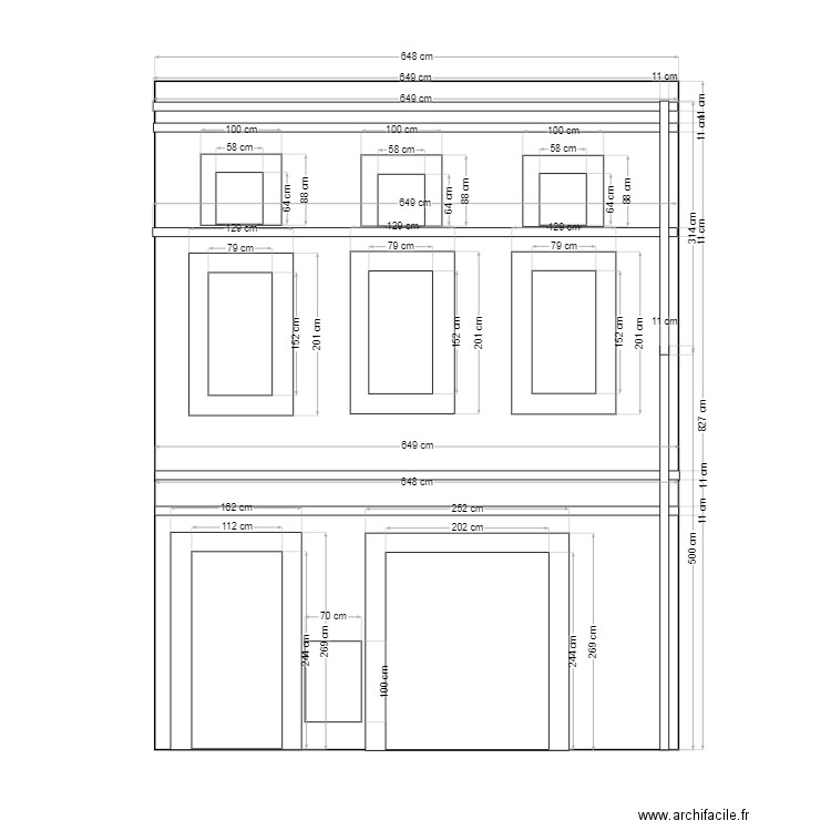 FACADE. Plan de 0 pièce et 0 m2