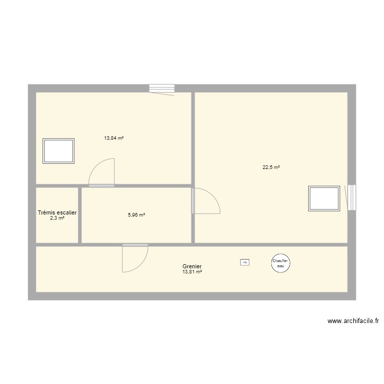 Gîte 1. Plan de 0 pièce et 0 m2