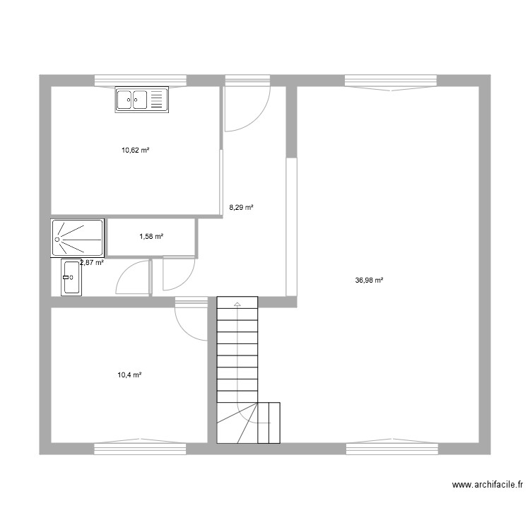 cyvann rdc. Plan de 0 pièce et 0 m2