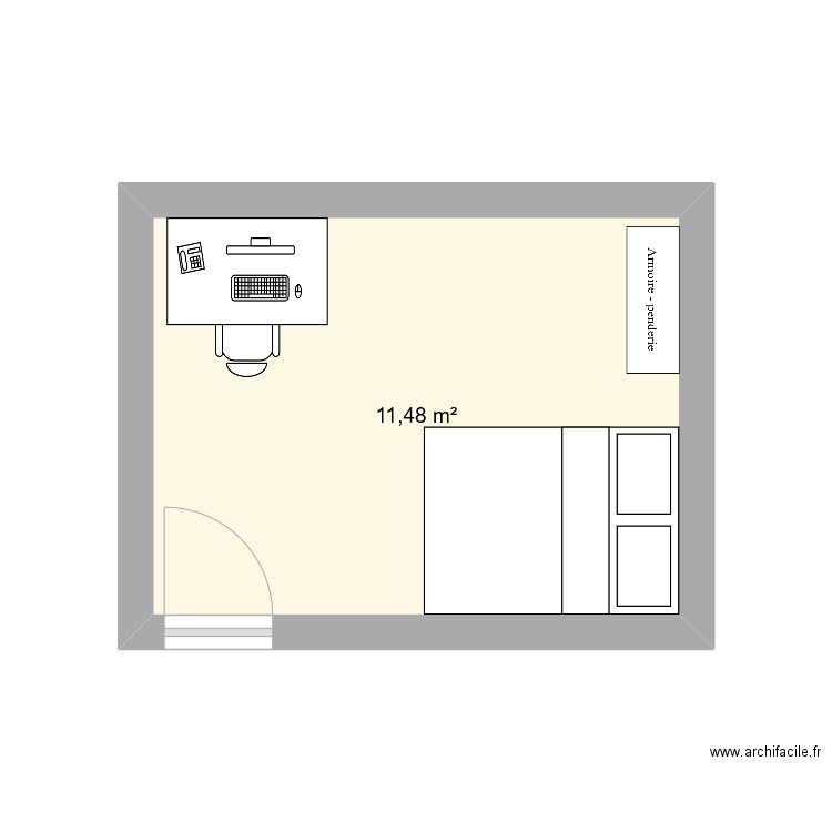 chambre. Plan de 0 pièce et 0 m2