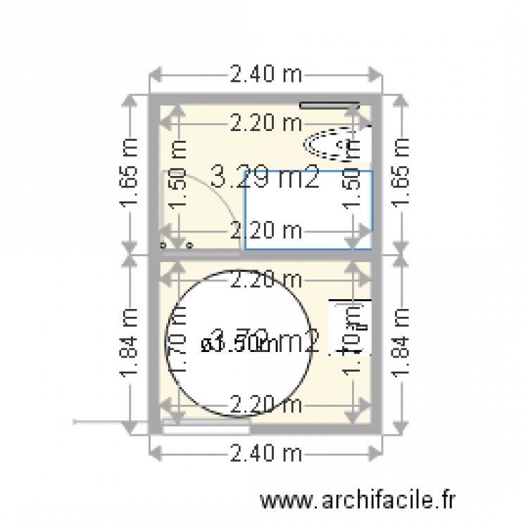 WC ERP. Plan de 0 pièce et 0 m2