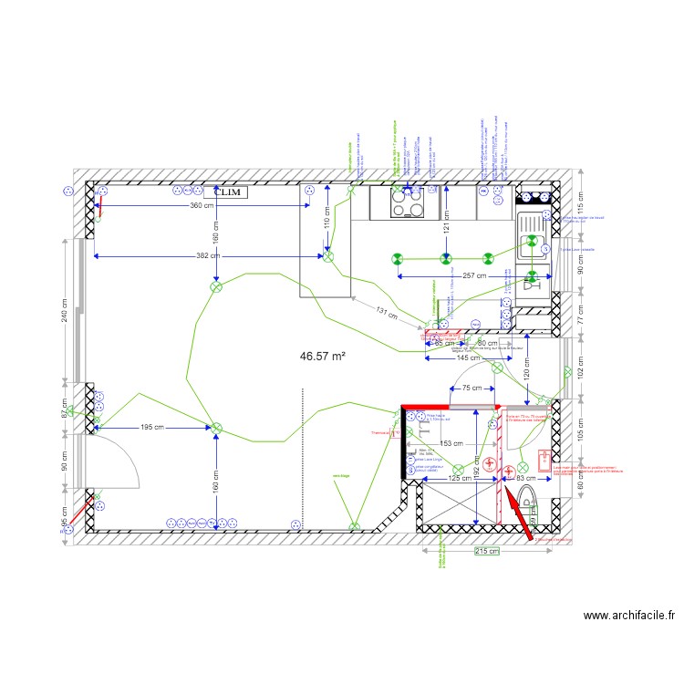 Plan Modif RDC final perso. Plan de 0 pièce et 0 m2