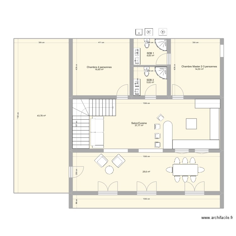 Finland Coco. Plan de 18 pièces et 300 m2