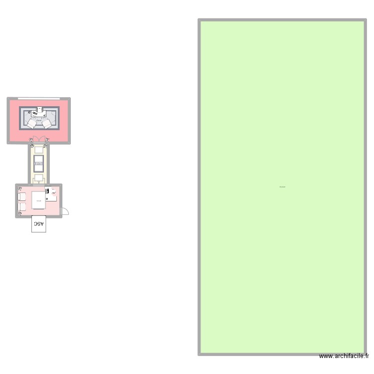 Prison rp. Plan de 4 pièces et 832 m2