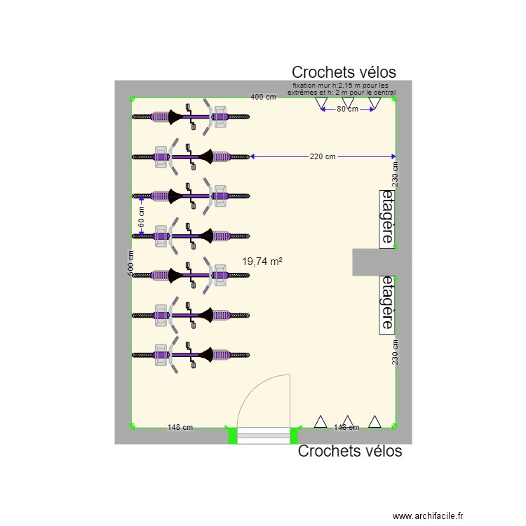 local vélo. Plan de 0 pièce et 0 m2