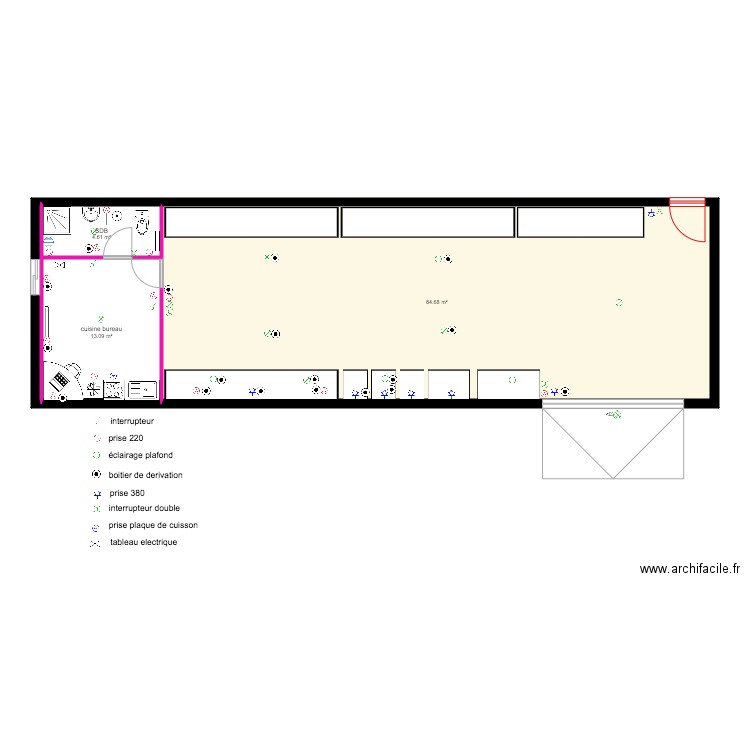 Box elec 2. Plan de 0 pièce et 0 m2