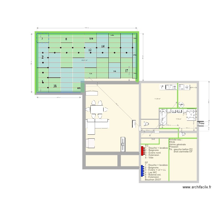 Extension nord bis. Plan de 0 pièce et 0 m2