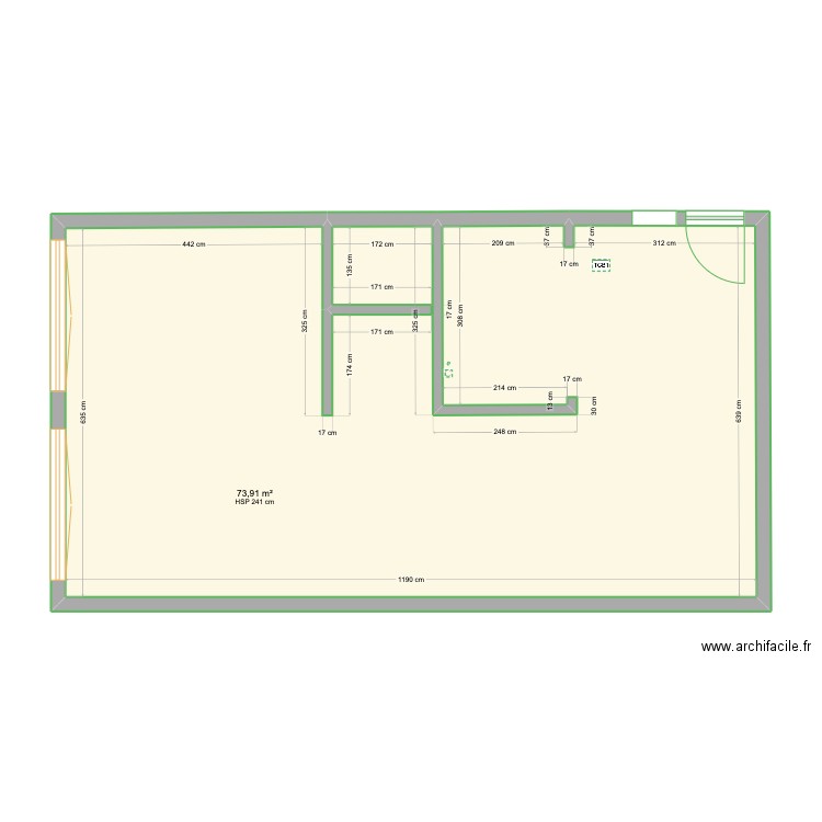 pole med lot 20. Plan de 1 pièce et 74 m2