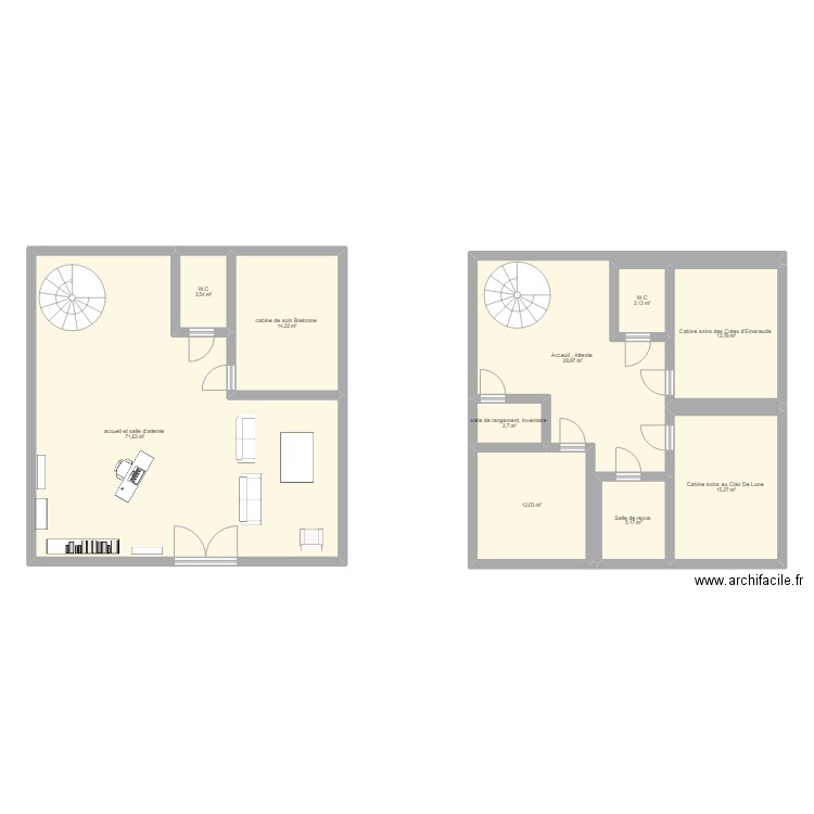 plan institut final. Plan de 0 pièce et 0 m2