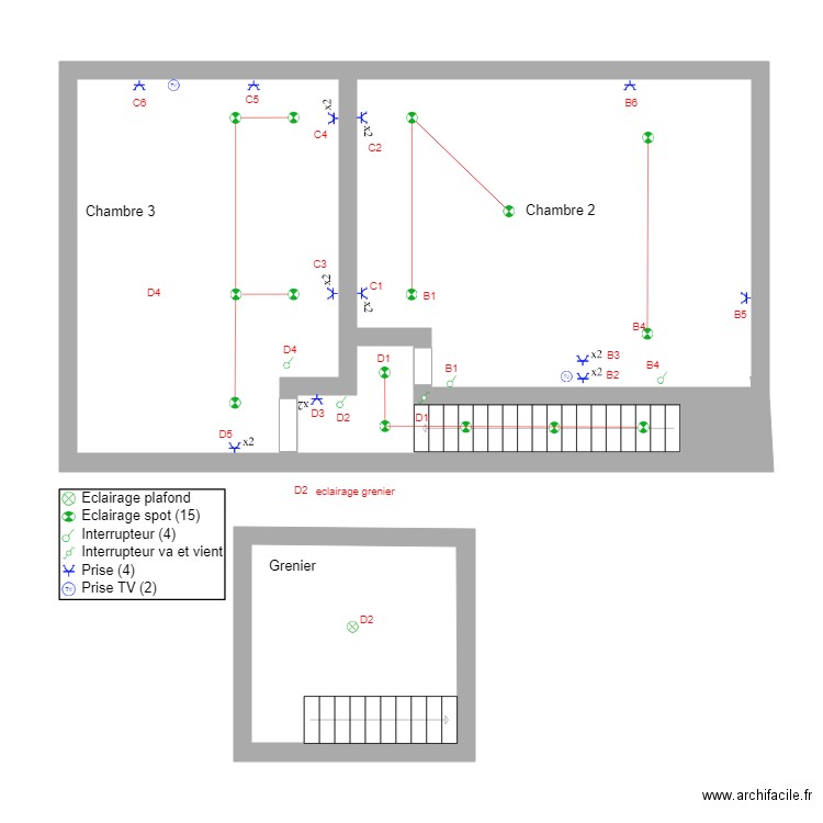 chambre 12 adriano. Plan de 0 pièce et 0 m2