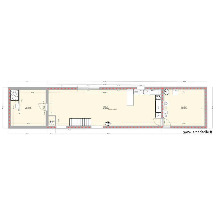 dependance salle de traite v3 ELECTR PLOMBERIE. Plan de 8 pièces et 124 m2