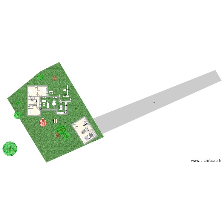 1200 sud. Plan de 7 pièces et 122 m2